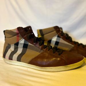 Burberry men’s high top brown shoes